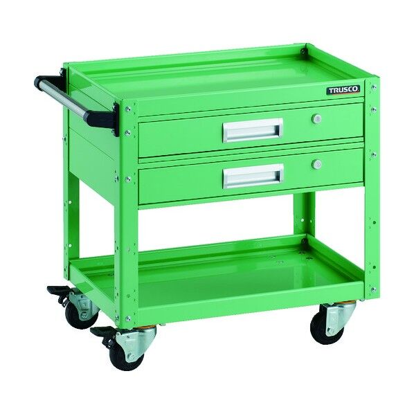 イーグルワゴン 600X400 引出付 4輪自在 ヤンググリーン EGW-662V2J-YG 1点