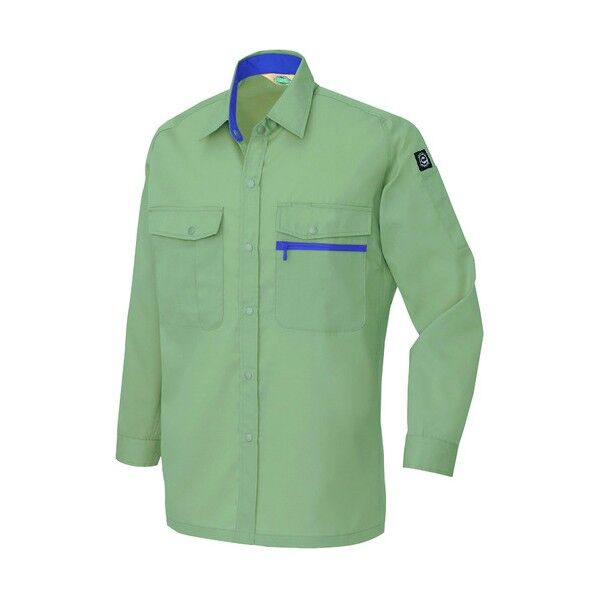 長袖シャツ(男女兼用)(薄地) 005アースグリーン M 5375 1