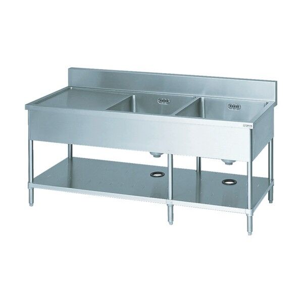 二槽水切シンク(ホース付) BSM2124R 1点