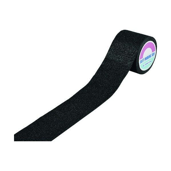 滑り止めラインテープ(重歩行タイプ)ASH‐105BK アルミ+鉱物粒子 100mm×5m 260251 1個