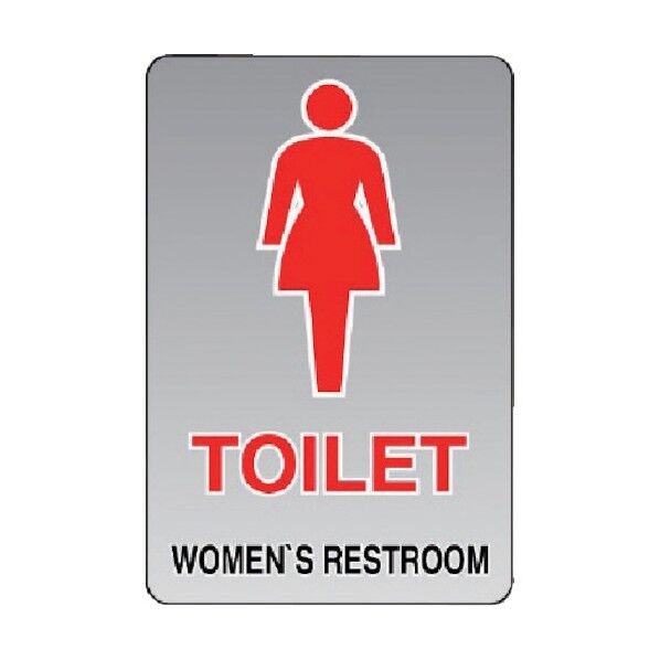 透明ステッカー(小)TOILET(女)5枚組 807-71A 1