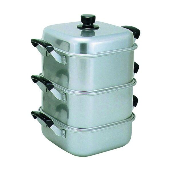 アルマイト角型蒸器 二重