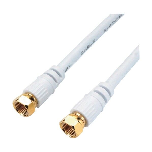 アンテナケーブル 10m ホワイト 両側ネジ式コネクタ HAT100-918SS HAT100-918SS 1点