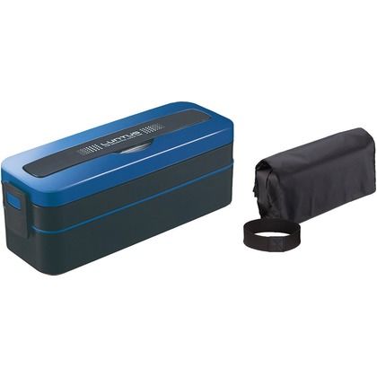 ランタスMC ランチボックス 2段 ブルー 幅22.6×奥行8×高さ8.2cm SS-T800C 1