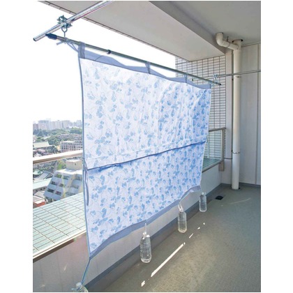 ベランダカーテン 花柄