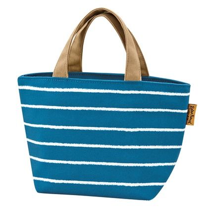 レトロフレンチ 帆布ランチトートバッグ ネイビー 幅300×奥行125×高さ180mm YEB5 1