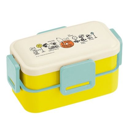 スヌーピー ともだち ふわっと弁当箱 2段 幅16.9×奥行10×高さ9cm PFLW4 1