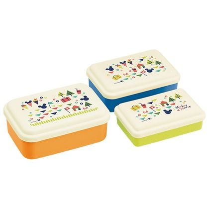 ミッキーバケーション 入れ子式シールふた 保存容器 SLUS3 3個