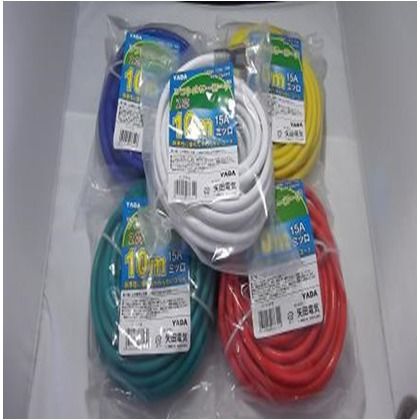 矢田ソフトカラーコード2芯3芯兼用 黄 10m SEC-10Y 1