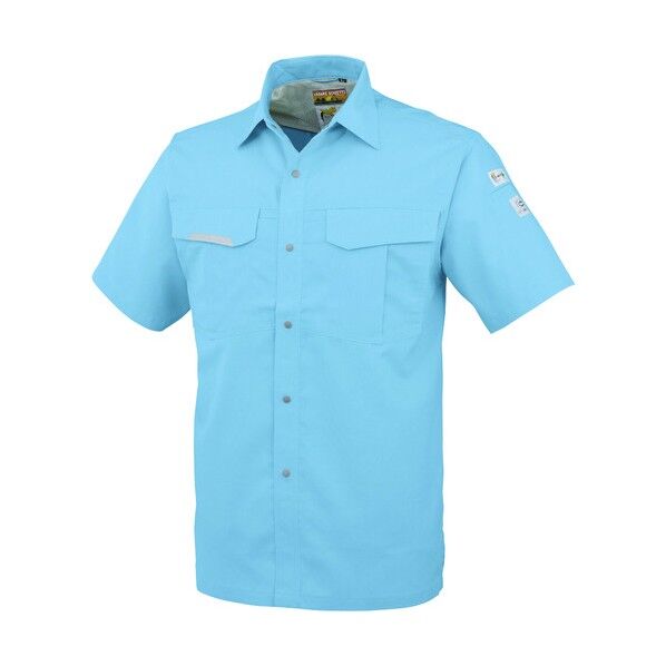 半袖シャツA-827 7 サックス 5L A-827-7-5L 1点