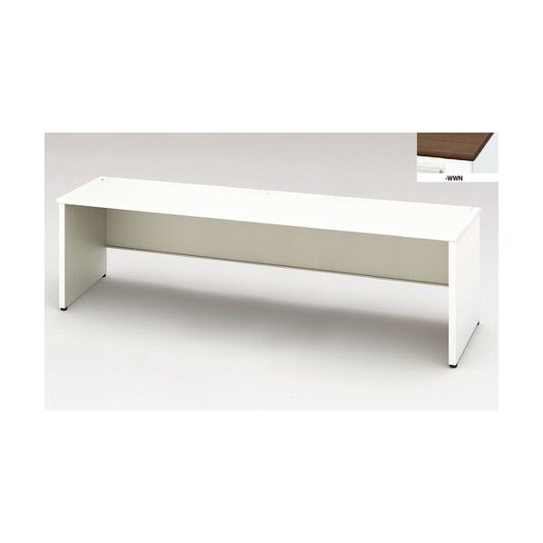 平デスク (パネル脚タイプ・引出し無し) XEHH247FDNP-WWN 1点