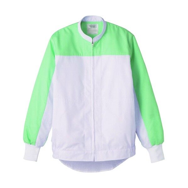 長袖ジャンパー 白Xグリーン DCP-2721-S 1点