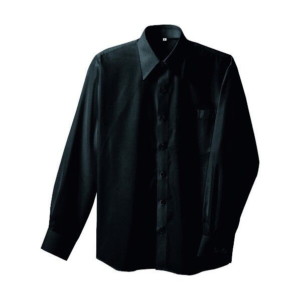 長袖シャツ（男女兼用） 010ブラック 4L 8020 1