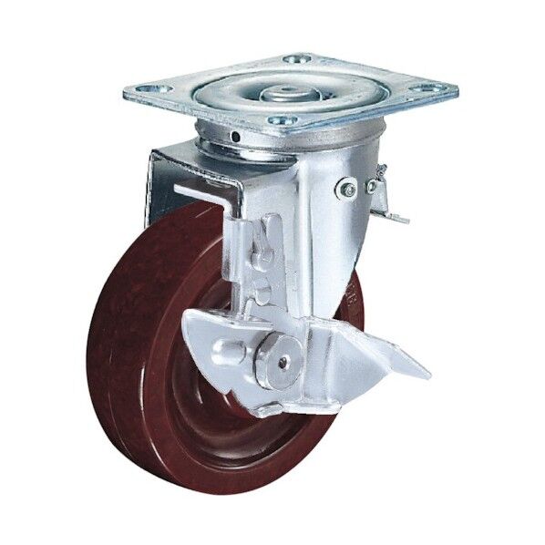 Sシリーズ方向規制自在SP付フェノール車125mm 平戸車 413F0SPH125 1個