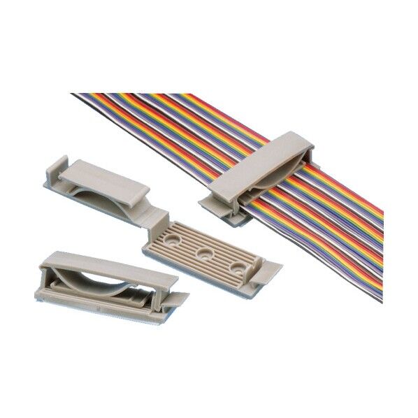 フラットケーブル固定具 ゴム系粘着テープ付き