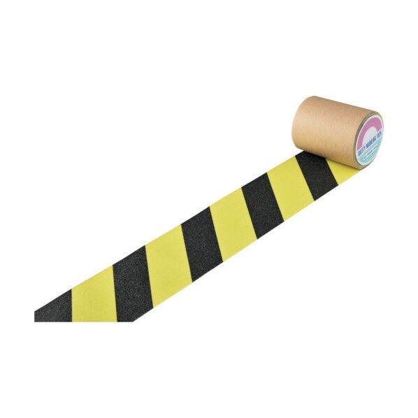 滑り止めトラ柄テープ SV‐100TR 屋内用 蛍光黄/黒 100mm×3m 260107 1個