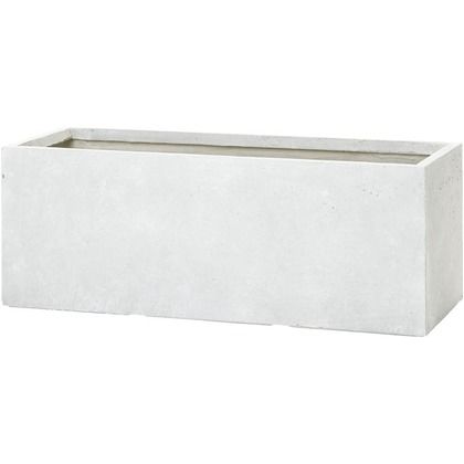 ラムダ スリム長角プランター L ホワイト W1000(内寸950)×H370×D370(内寸320)mm 652412110 1個