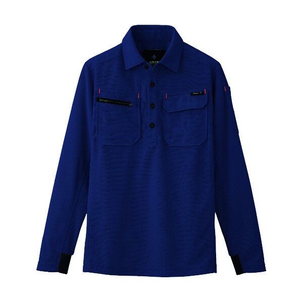 長袖ポロシャツ（男女兼用） 008ネイビー 5L 10608 1