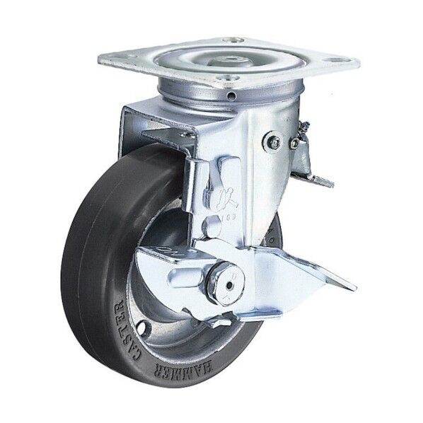 Sシリーズ方向規制自在SP付幅広ゴム車150mm 平戸車 413F0SWRB150 1個