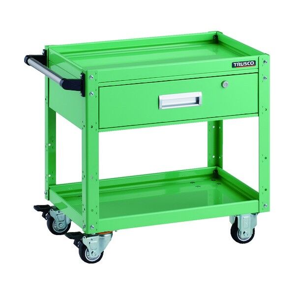 イーグルワゴン 600X400 深型1段引出付 ウレタン車輪 ヤンググリーン EGW-662YU-YG 1点