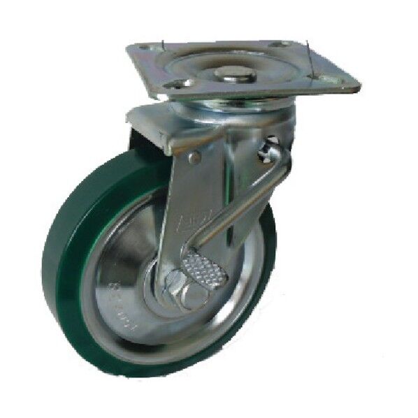 プレス製自在金具ブレーキ付ウレタン車