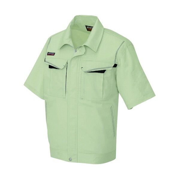 半袖ブルゾン(男女兼用)AZ5551-005アースグリーン×ブラック5L 005アースグリーン×ブラック 5L 5551 1