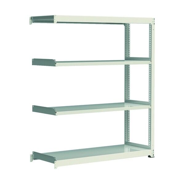 中量ラック(300kgタイプ･3段タイプ) 連結型･高サ1800mm ホワイト M3R1545184 1点