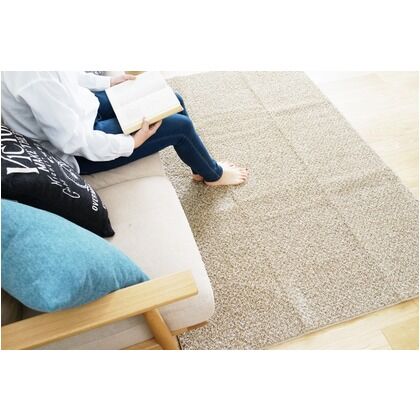 ミックスシャギーラグ ミランジュ ベージュ 90×130cm 13469894 1