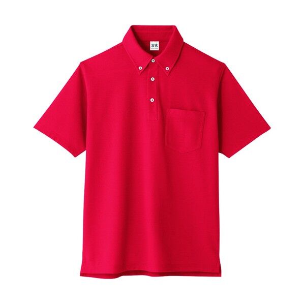 超消臭 半袖ビズポロ 20レッド 4L A-147-20-4L 1点