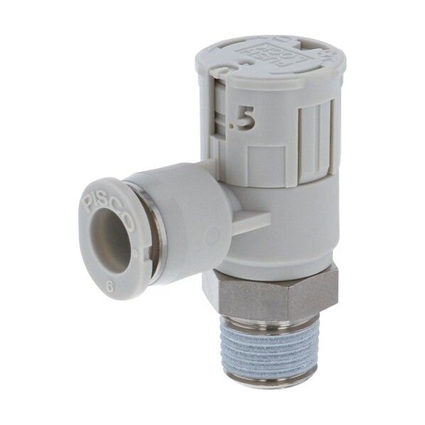 スピードコントローラダイヤル付タイプ エルボ メーターアウト制御(低流量タイプ) φ8用 接続口径R1/4 JSGC8-02ALW 1点