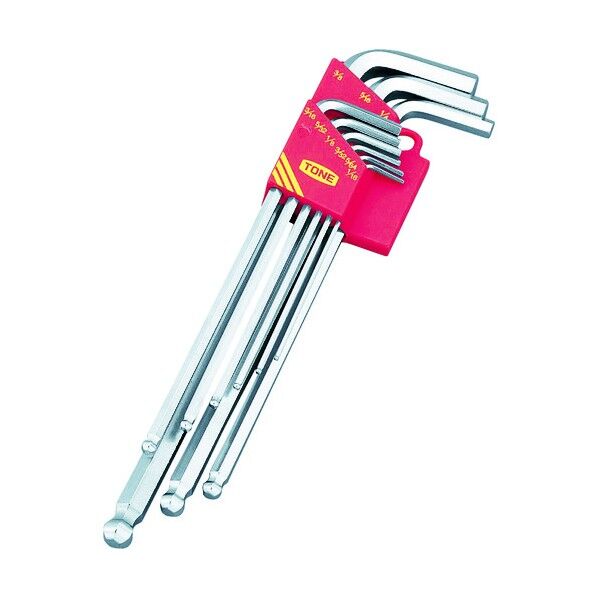 マスターツールロングボールポイントL形レンチセット吋目9pcs