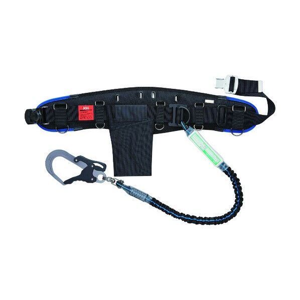 エアー式補助帯付墜落制止用器具(アルミフック・じゃばらロープ式) ワンタッチ式