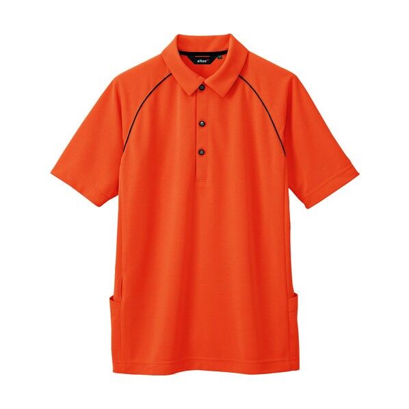 バックサイドポケット付半袖ポロシャツ(男女兼用) 163オレンジ L 7663 1