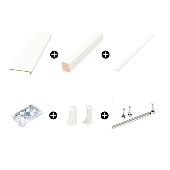 収納内部柄ECOサイズ枕棚セット在来工法用(6尺タイプ・パイプハンガー付き) OSME34-A7 1個