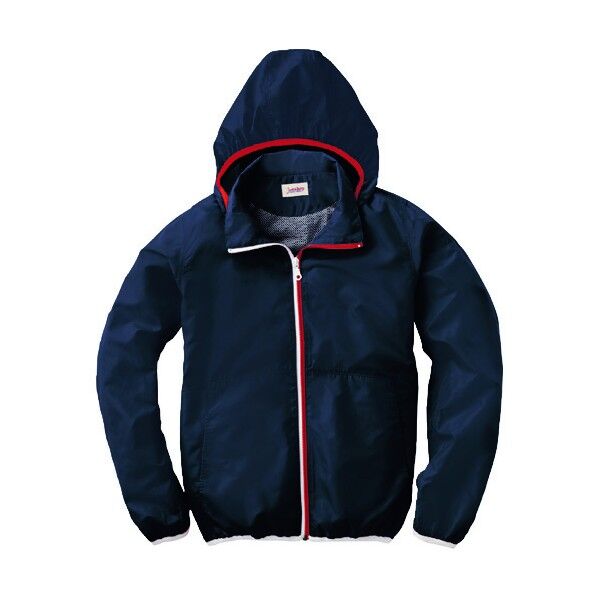 男女兼用フード取り外し式スタッフブルゾン ネイビー色 Mサイズ JB51610-3-M 1点