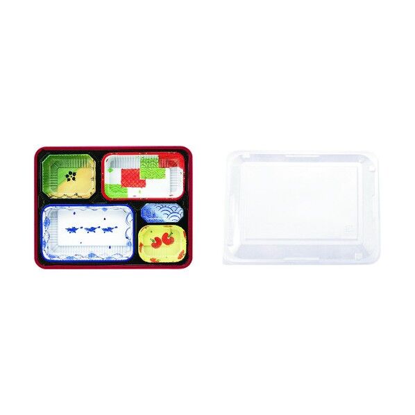 ワンウェイ耐熱お弁当容器(50セット入) T-90-70-B XAZ4801 1点