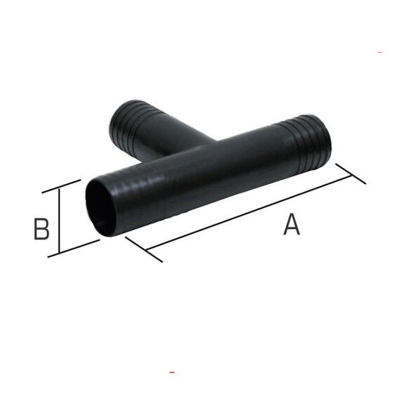 樹脂(PP)製 配管継手 T型ホースニップル(両端タケノコ) 50THN025P 1点