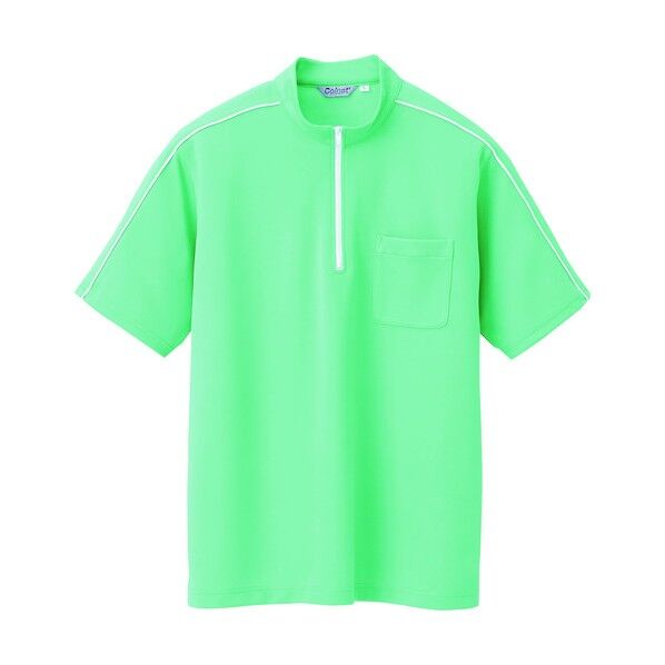 半袖クイックドライジップシャツ(男女兼用) 004ミントグリーン 7 CL3000 1