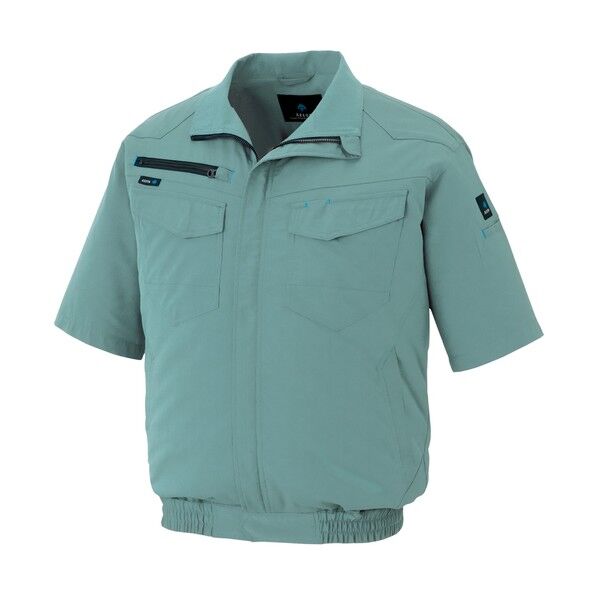 空調服用半袖ブルゾン(空調服TM) ターコイズ 4L AZ2998-027-4L 1点