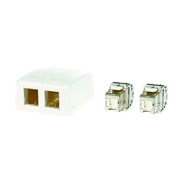 モジュラージャック 露出型アウトレットセット RJ45 カテゴリ6A