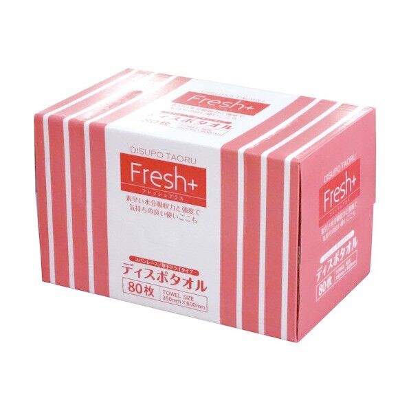 フレッシュプラス ディスポタオル スパンレース 3003100 80枚.