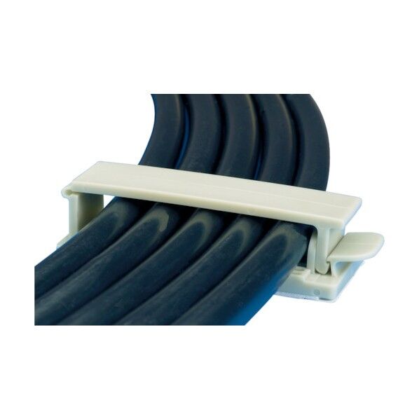 ケーブルホルダーM3ネジ止めテレホングレー(100個入)