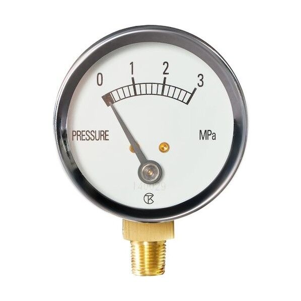 リンク式ギアレス圧力計(A枠立型・φ50)圧力レンジ0.0~0.4MPa R1/8 22460040 1点