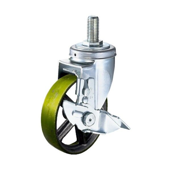 Sシリーズねじ込み自在SP付イモノ車150mm 平戸車 413SAC150 1個