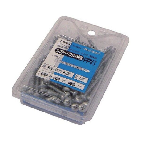 PレスアンカーPPVタイプ スチール製 (100本入)