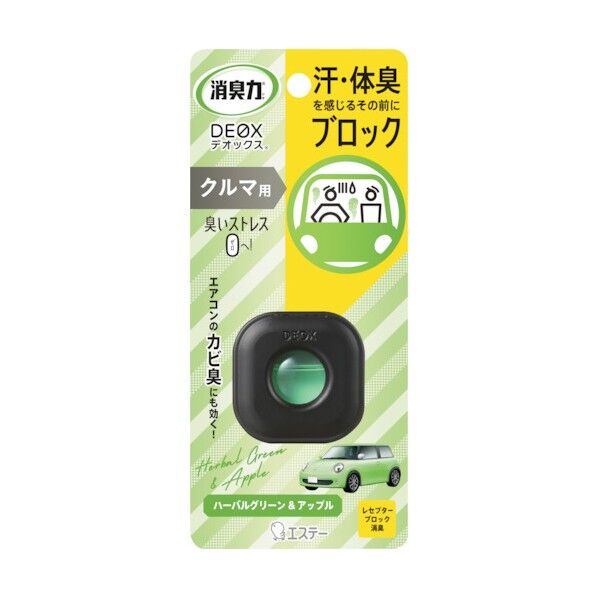 消臭力 DEOX クルマ用 本体 ハーバルグリーン&アップル ST13066 1点