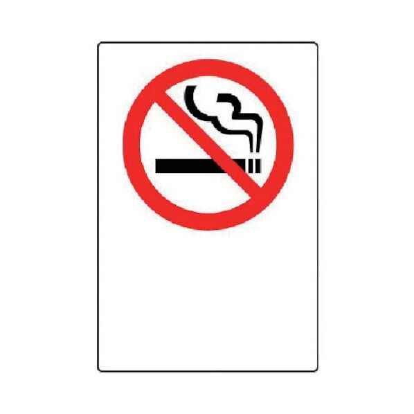 JIS規格ステッカー禁煙マーク文字無地5枚組・150X100 803-33A 1