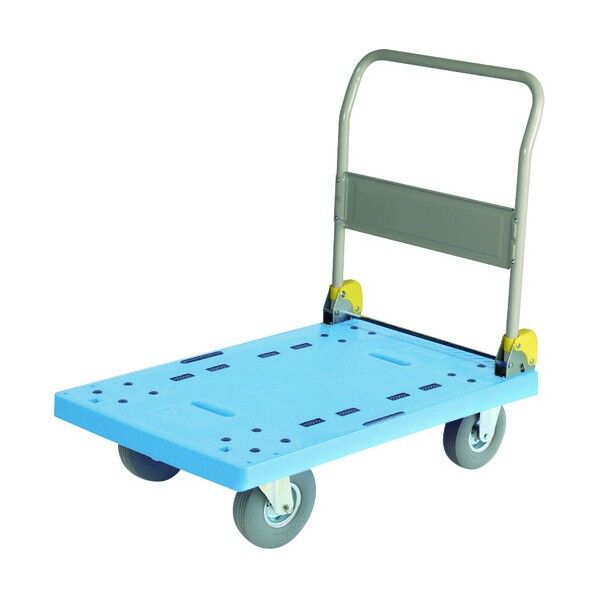 大型樹脂台車 ハンドル折りたたみ式 ノーパンククッションタイヤ付 NP-301SL 1点