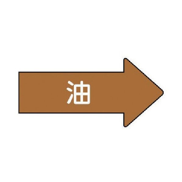 配管ステッカー 右方向表示 油