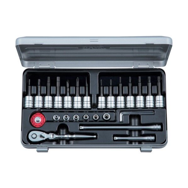 6.3sq.T型いじり止めトルクス・E型トルクスヘキサゴンビットソケットレンチセット